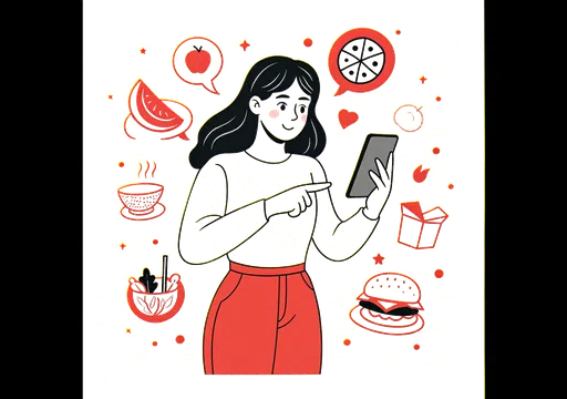 Animated food delivery illustration